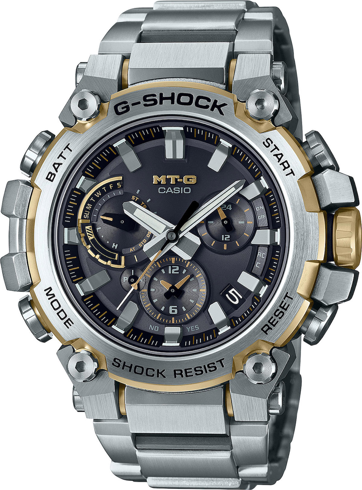 Casio MTG-B3000D-1A9 Takvimli 51 mm Çelik Kordon Analog Kol Saati