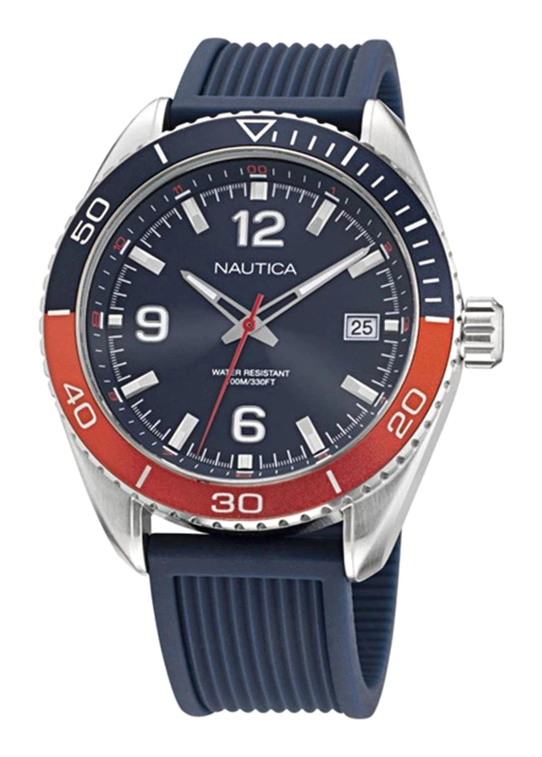 Nautica NAPKBF012 Takvimli Lacivert Çelik Kordon Analog Erkek Kol Saati