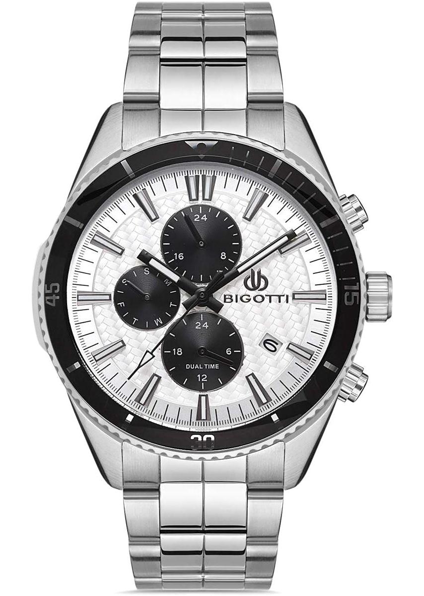 Bigotti BG.1.10337.1 Takvimli 45 mm Çelik Kordon Analog Erkek Kol Saati