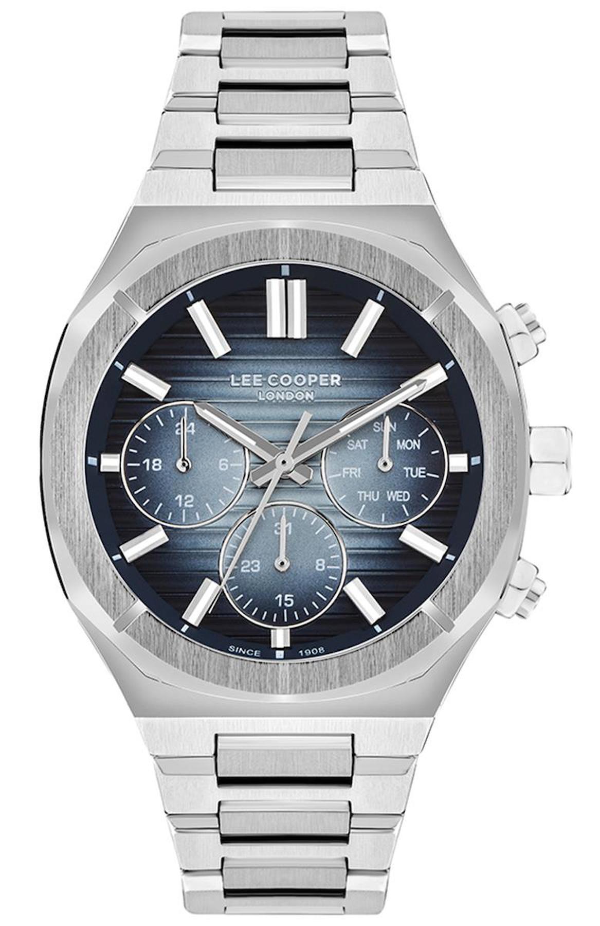 Lee Cooper LC07959.390 Takvimli Metal Kordon Analog Erkek Kol Saati
