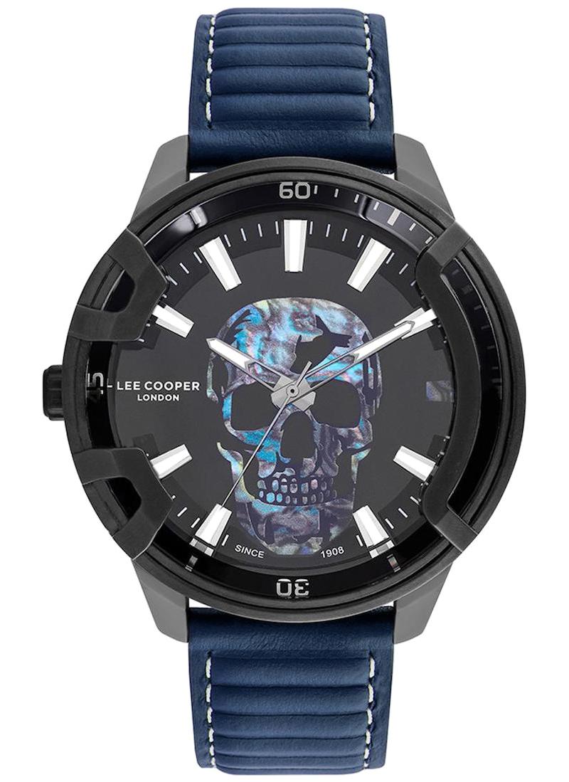 Lee Cooper LC07588.699 44 mm Lacivert Deri Kordon Analog Erkek Kol Saati