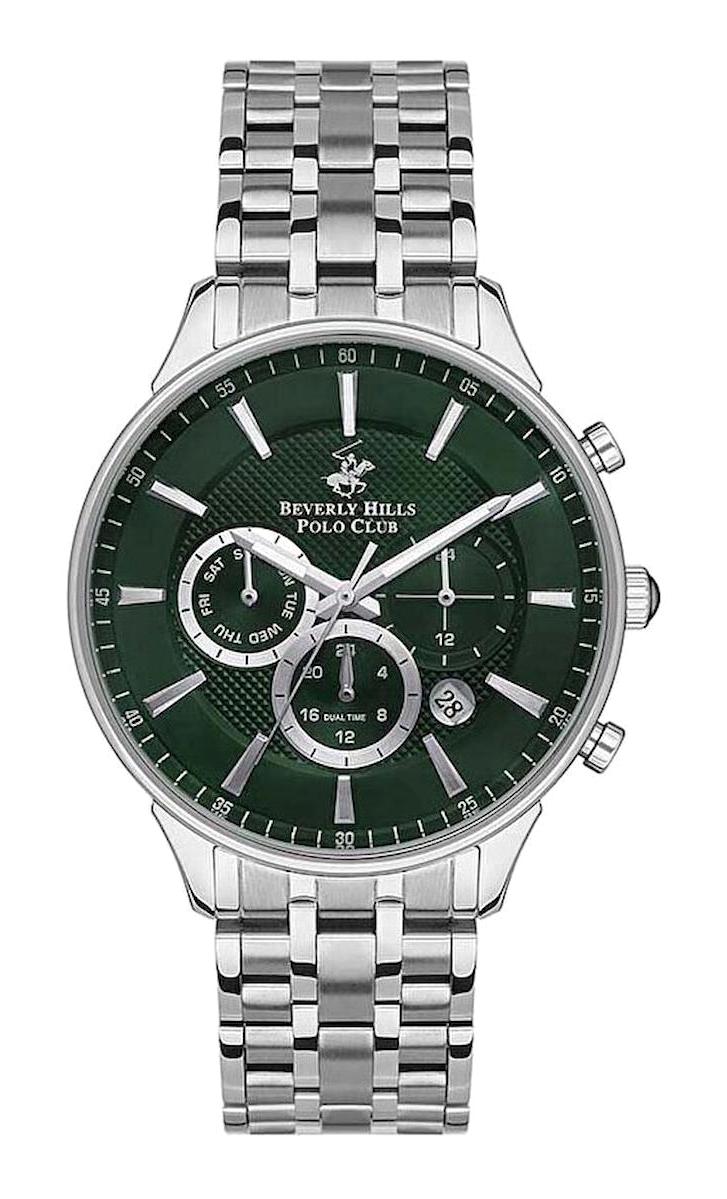 Beverly Hills Polo Club BP3346X370 Takvimli 44 mm Çelik Kordon Analog Erkek Kol Saati