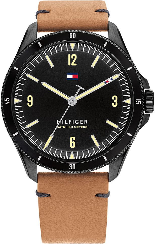 Tommy Hilfiger TH1791906 44 mm Füme Deri Kordon Analog Erkek Kol Saati