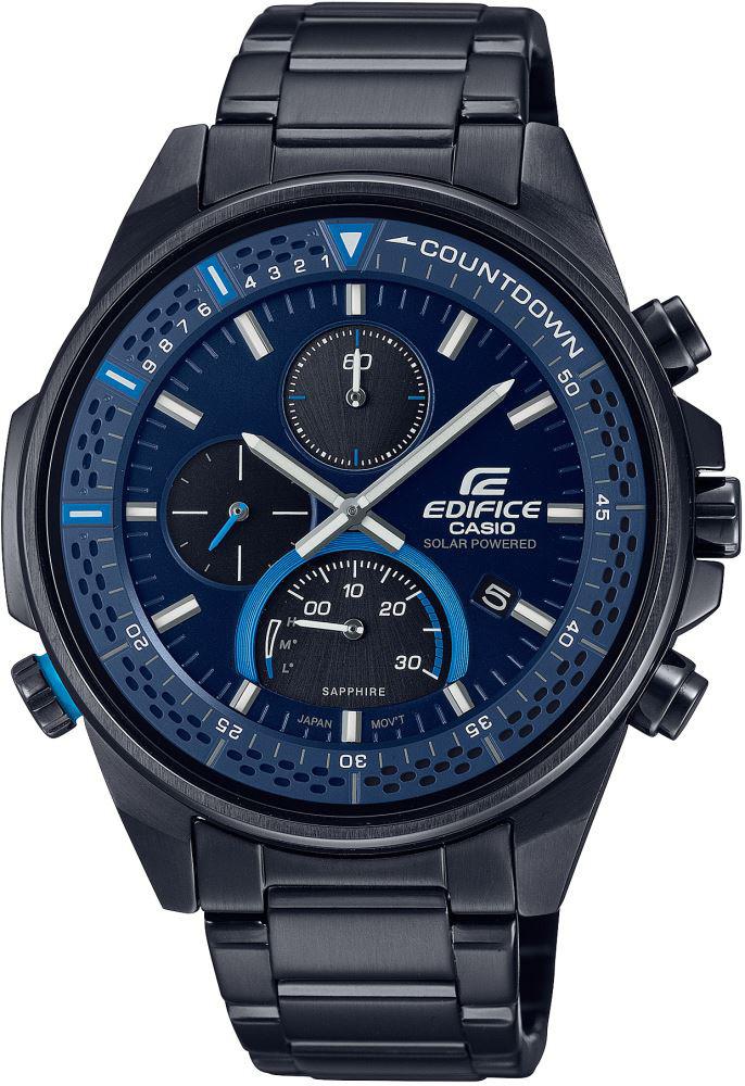 Casio EFS-S590DC-2AVUDF Takvimli 45 mm Siyah Çelik Kordon Analog Erkek Kol Saati