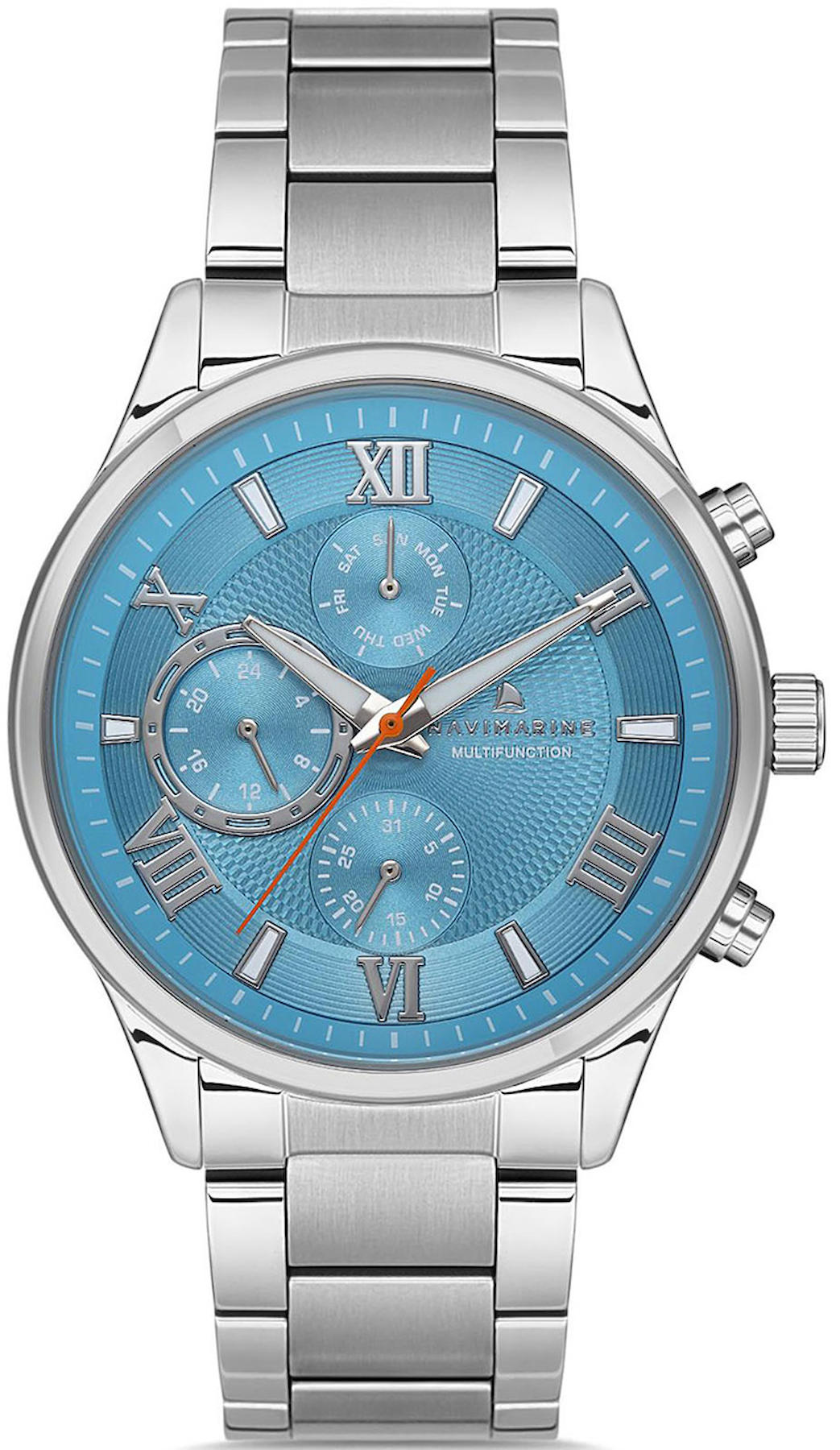Navimarine NM141-03 Takvimli 41 mm Çelik Kordon Analog Kol Saati