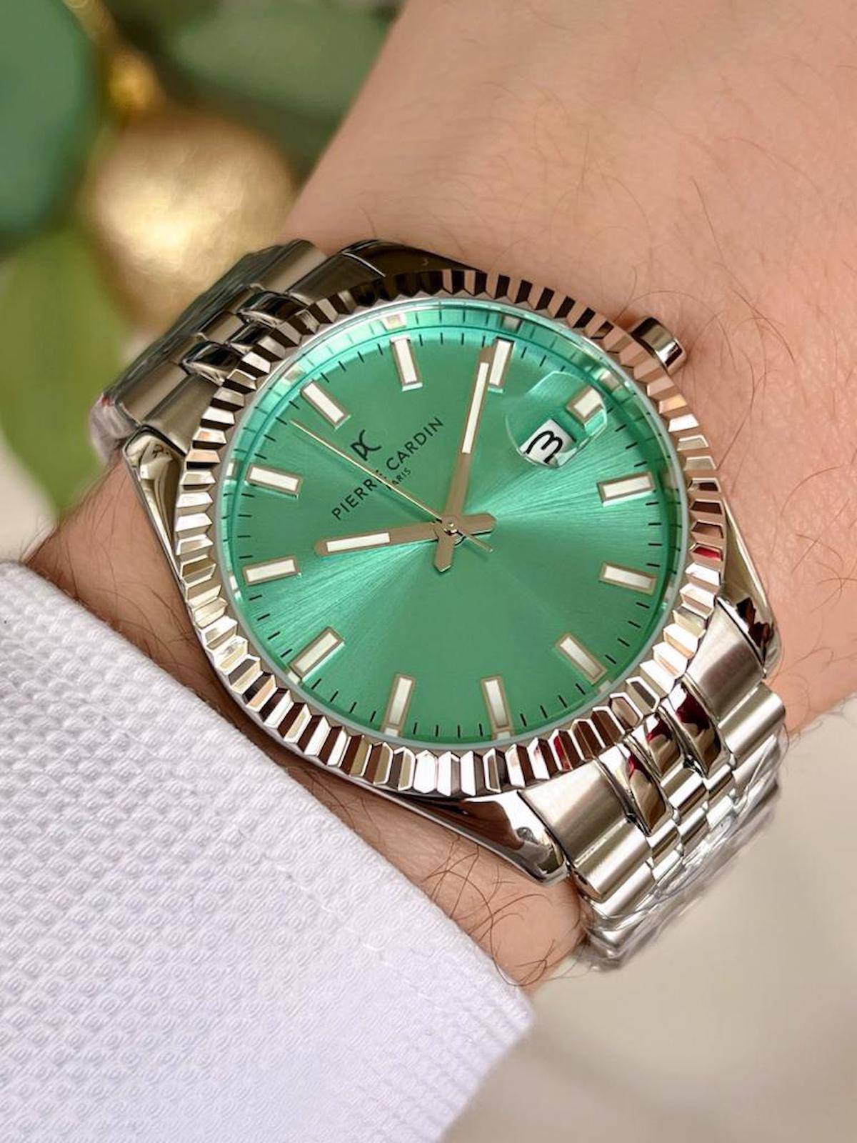 Pierre Cardin COP.006 Takvimli 38 mm Altın Çelik Kordon Analog Erkek Kol Saati