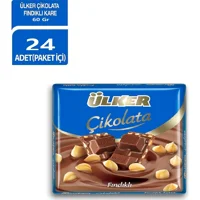 Ülker Kare Fındıklı Çikolata 60 gr 24 Adet