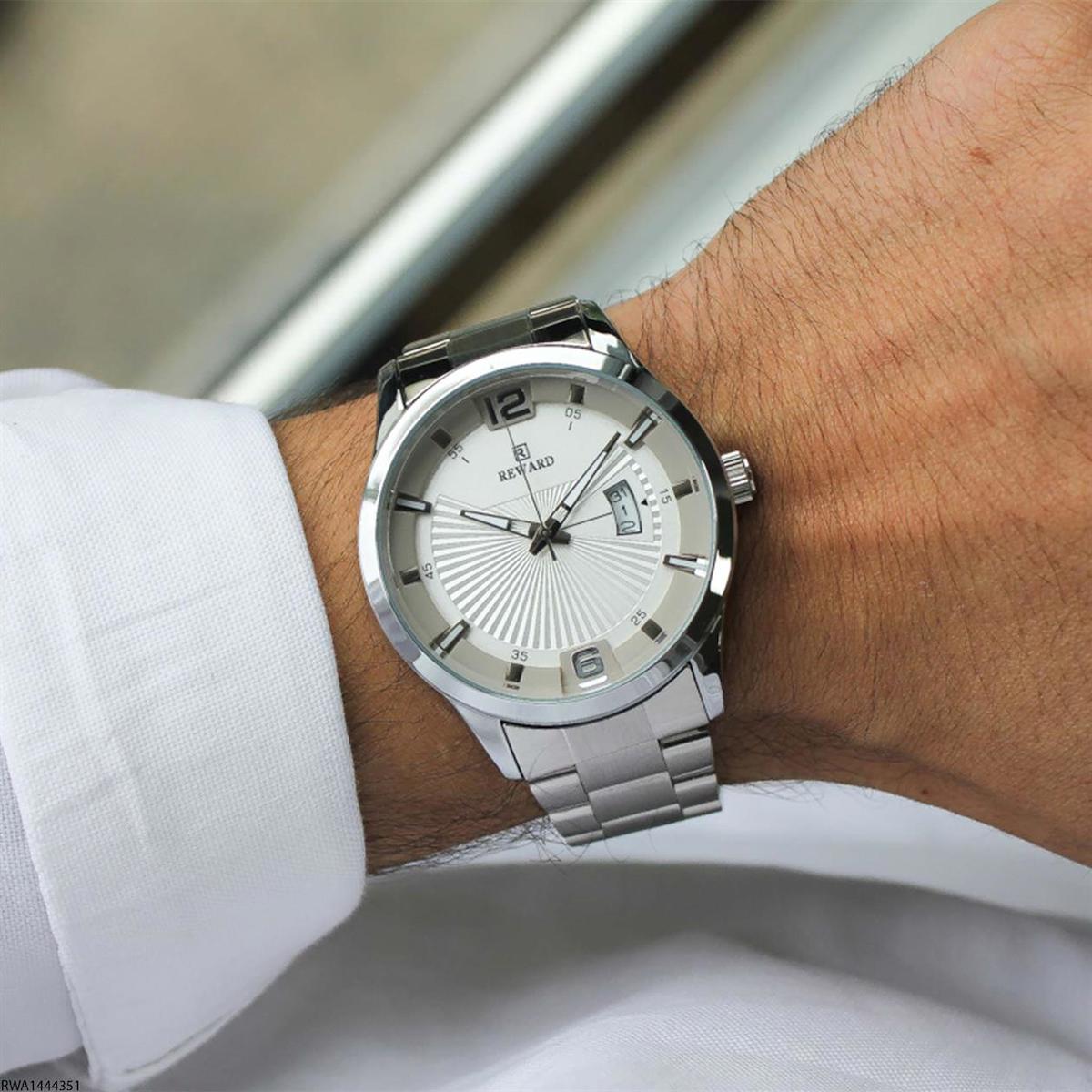Reward RWA144351 Takvimli 44 mm Çelik Kordon Analog Erkek Kol Saati