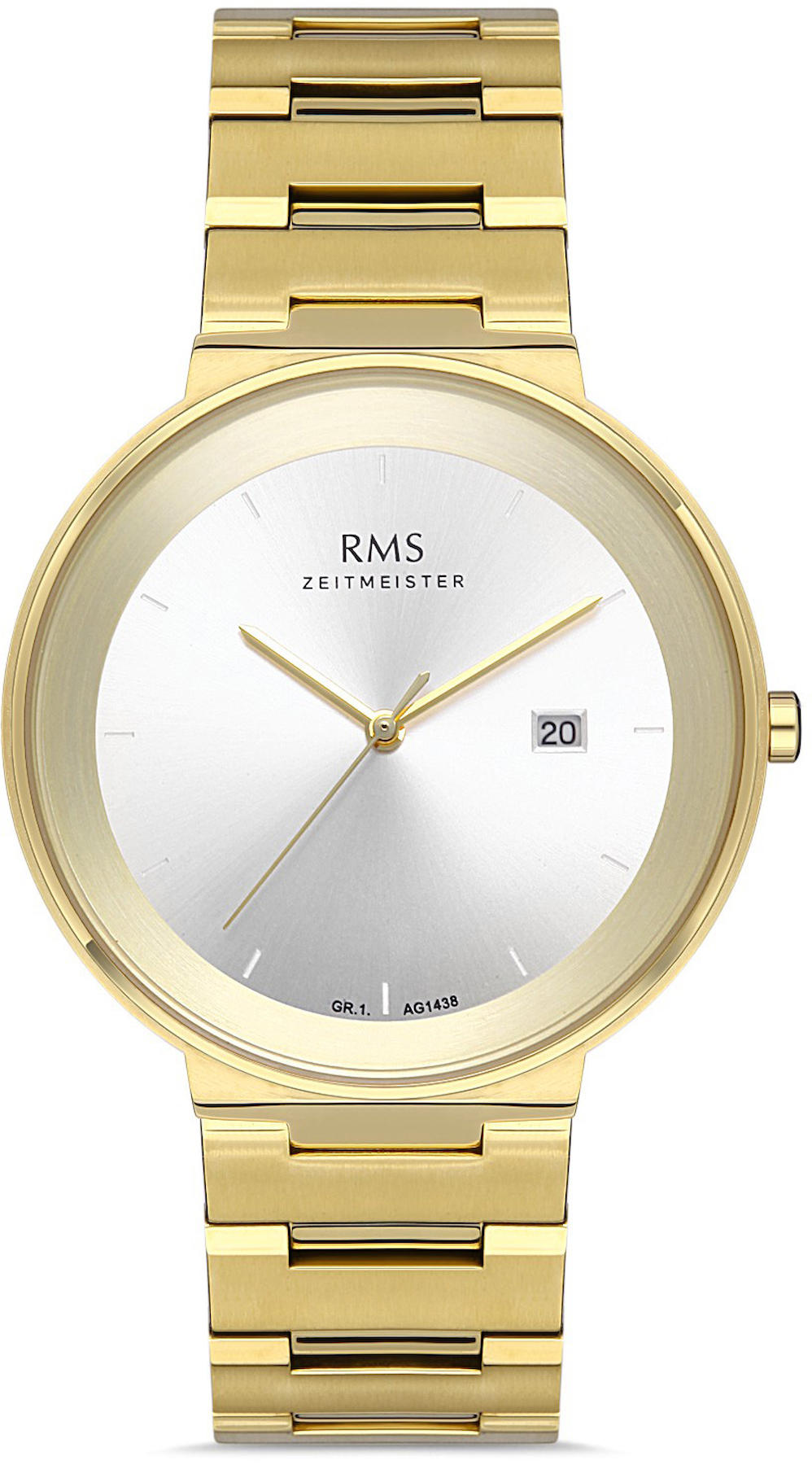 Romanson GR.1.AG1438.06 Takvimli 41 mm Altın Çelik Kordon Analog Kol Saati
