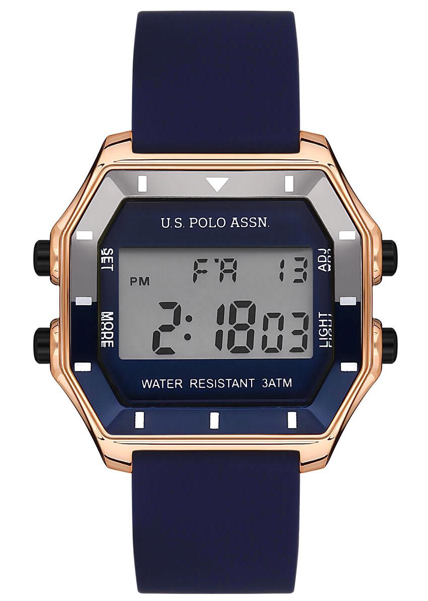 U.S. Polo Assn USPA1039-04 Takvimli 42 mm Lacivert Silikon Kordon Analog Erkek Kol Saati