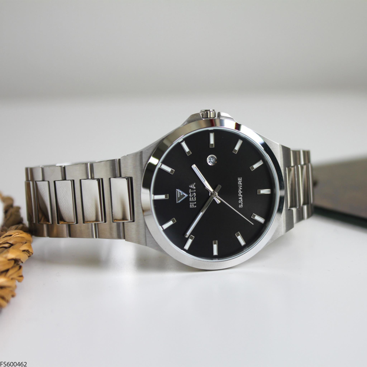 Fiesta FS600462 Takvimli 42 mm Çelik Kordon Analog Erkek Kol Saati