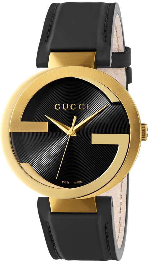 Gucci YA133212 42 mm Siyah Deri Kordon Analog Erkek Kol Saati