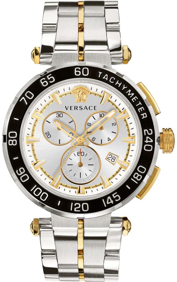 Versace VRSCVEPM00520 Takvimli 45 mm Altın-Çelik Kordon Analog Erkek Kol Saati
