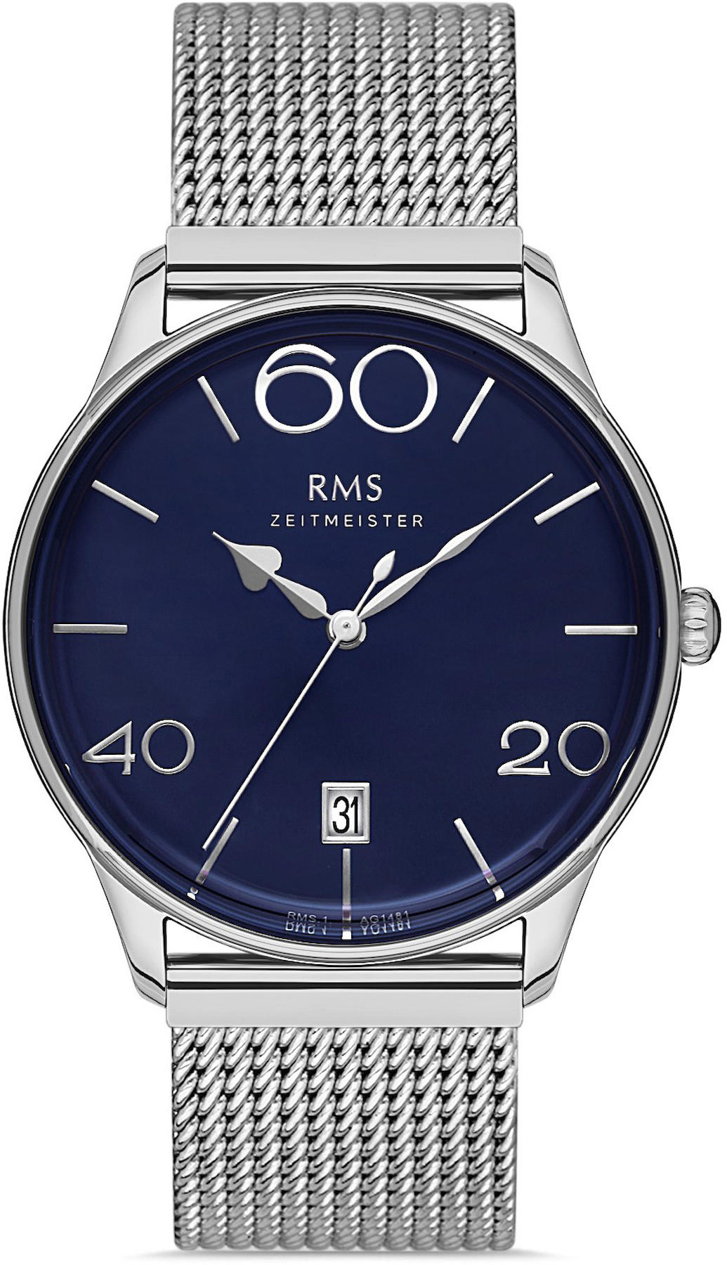 Romanson RMS.1.AG1481.03 Takvimli 42 mm Çelik Kordon Analog Kol Saati