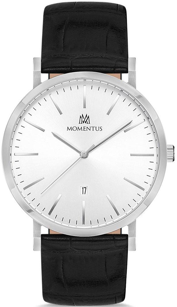 Momentus KC251S-02BS Takvimli 42 mm Siyah Deri Kordon Analog Kol Saati