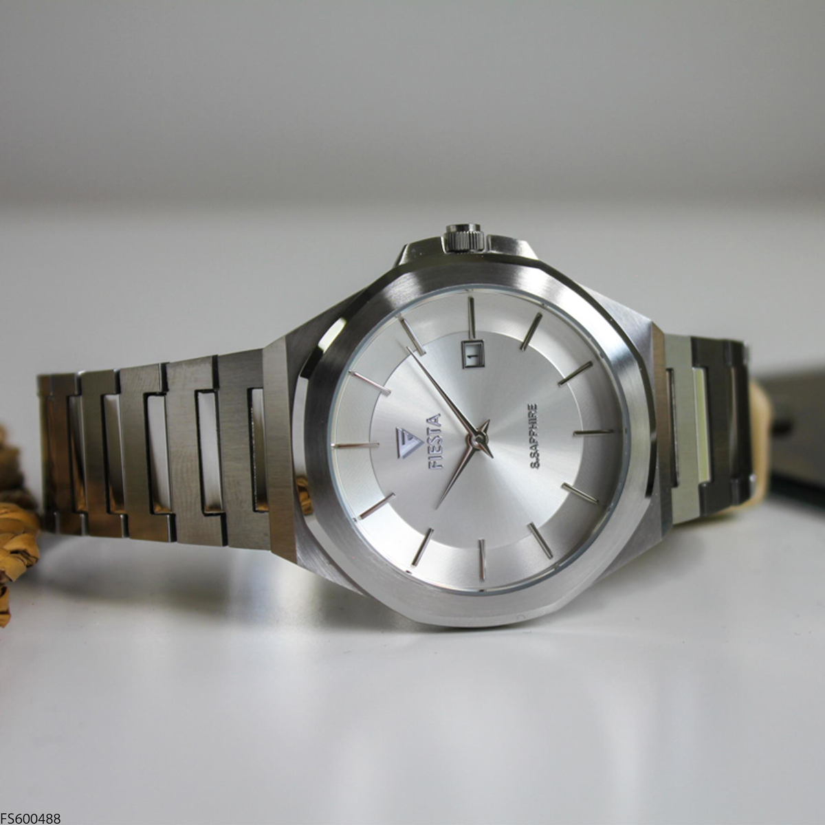 Fiesta FS600488 Takvimli 42 mm Çelik Kordon Analog Erkek Kol Saati