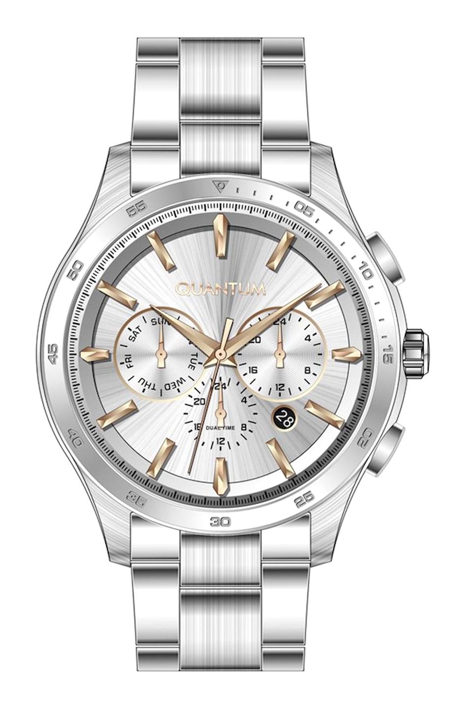 Quantum PWG1009.330 Takvimli 45 mm Çelik Kordon Analog Erkek Kol Saati