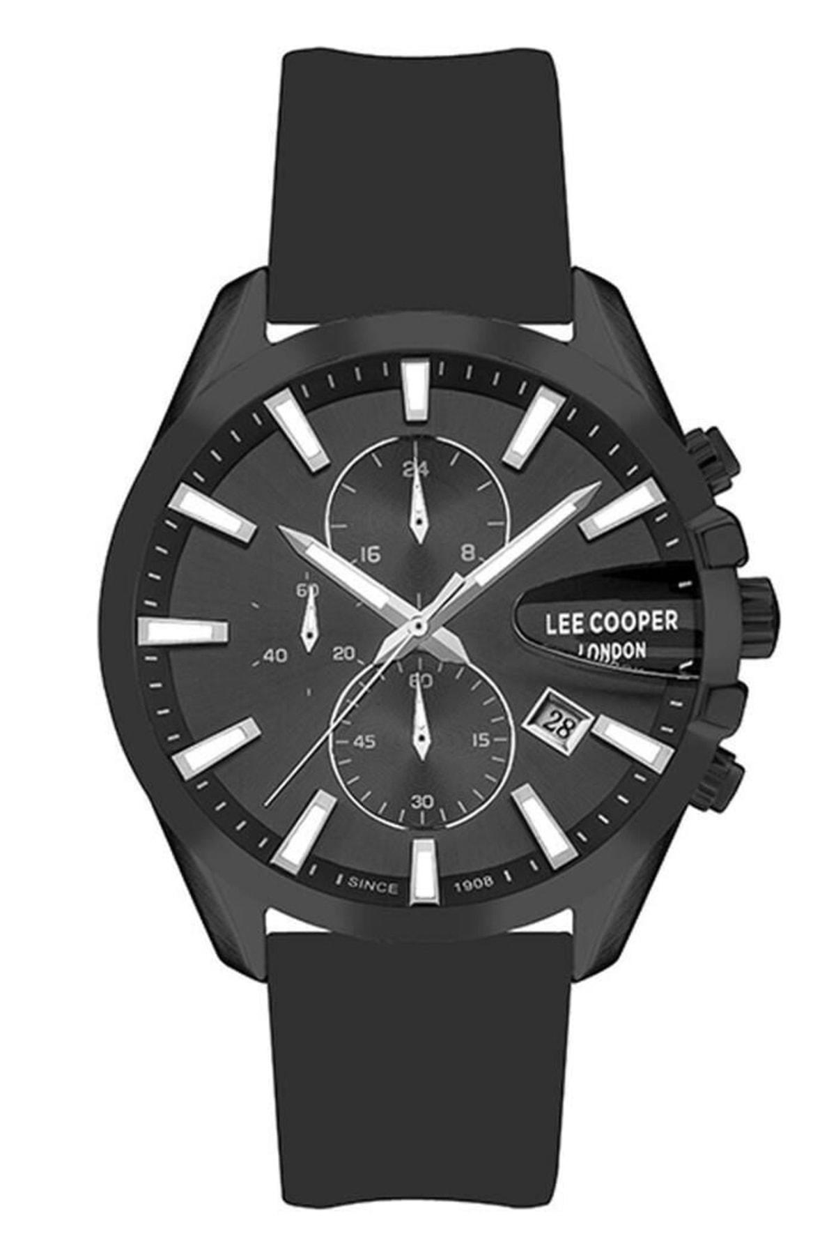 Lee Cooper LC07522.651-NM Takvimli 44 mm Siyah Silikon Kordon Analog Erkek Kol Saati