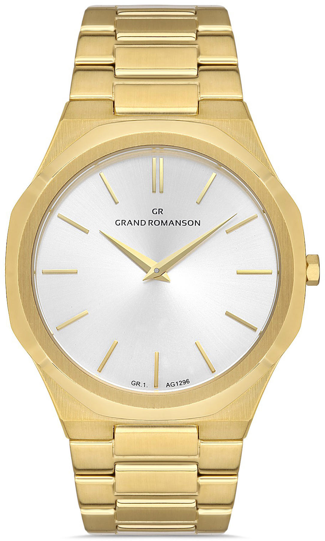 Romanson GR.1.AG1296.10 43 mm Altın Çelik Kordon Analog Kol Saati