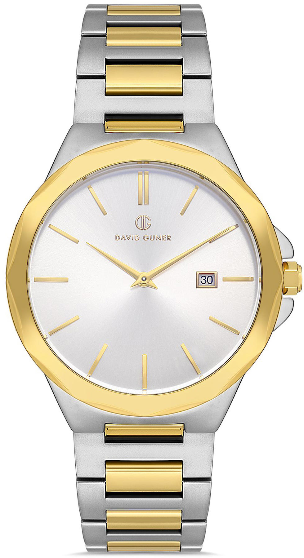 David Guner DG-8421GA-D1 Takvimli 42 mm Çelik Kordon Analog Kol Saati