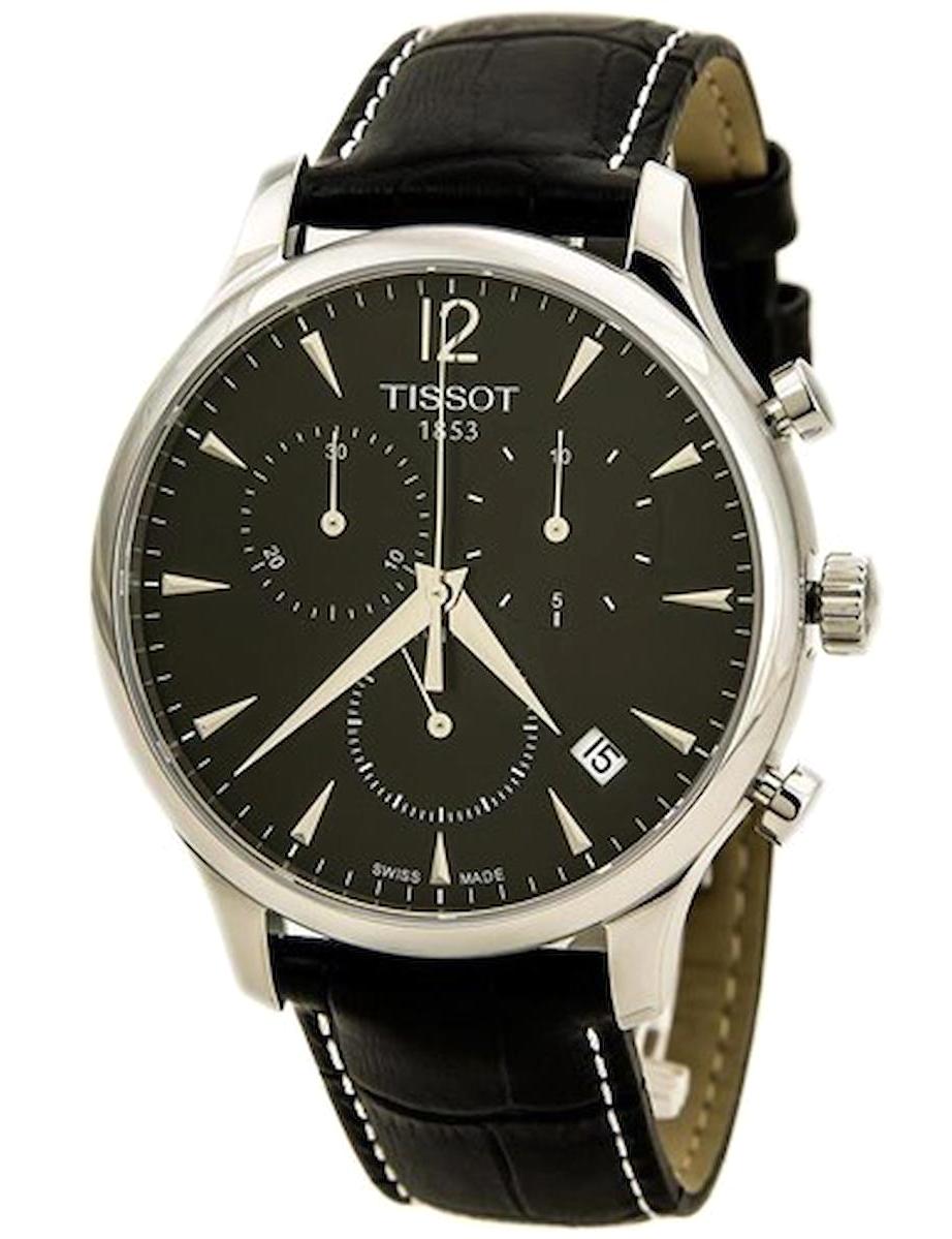 Tissot T0636171605700 Takvimli 44 mm Siyah Deri Kordon Analog Erkek Kol Saati