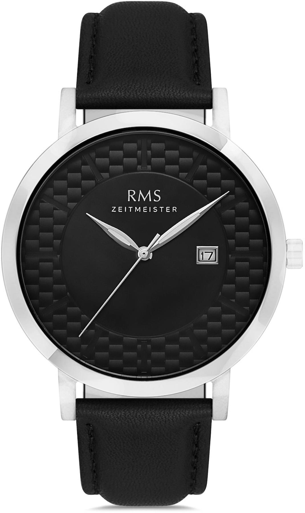 Romanson GR.1.AG1430.16 Takvimli 43 mm Siyah Deri Kordon Analog Kol Saati