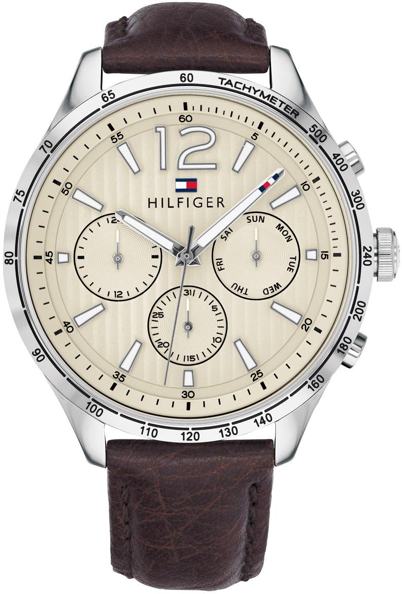 Tommy Hilfiger TH1791467 Takvimli 46 mm Kahverengi Deri Kordon Analog Kol Saati
