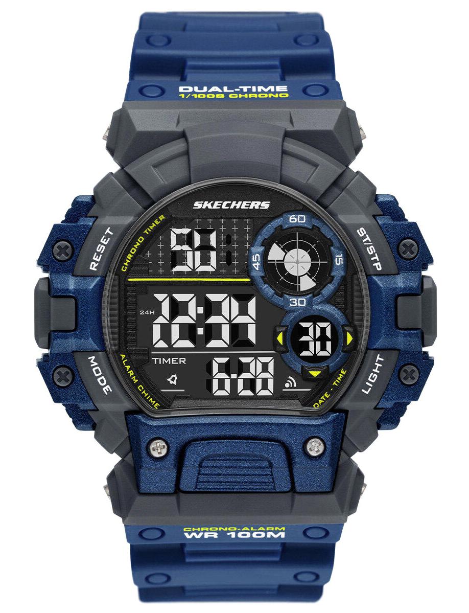 Skechers SR1158 Takvimli 51 mm Mavi Plastik Kordon Analog Erkek Kol Saati
