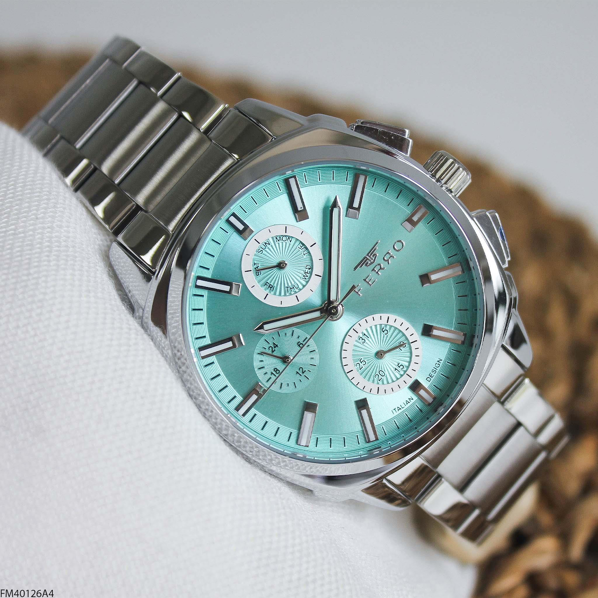 Ferro FM40126A4 Takvimli 41 mm Çelik Kordon Analog Erkek Kol Saati