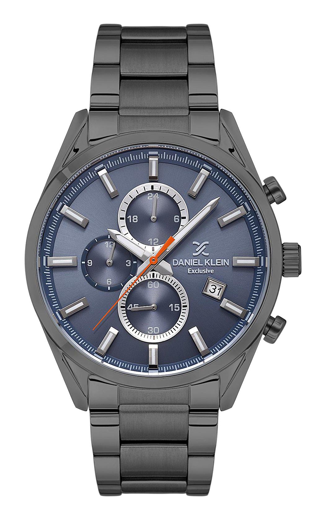 Daniel Klein DKE.1.10582.5 Takvimli 45 mm Siyah Metal Kordon Analog Erkek Kol Saati