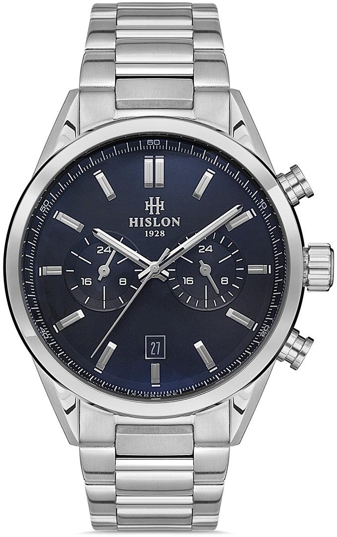 Hislon DT114S-04SS Pusulalı Takvimli 45 mm Çelik Kordon Analog Kol Saati