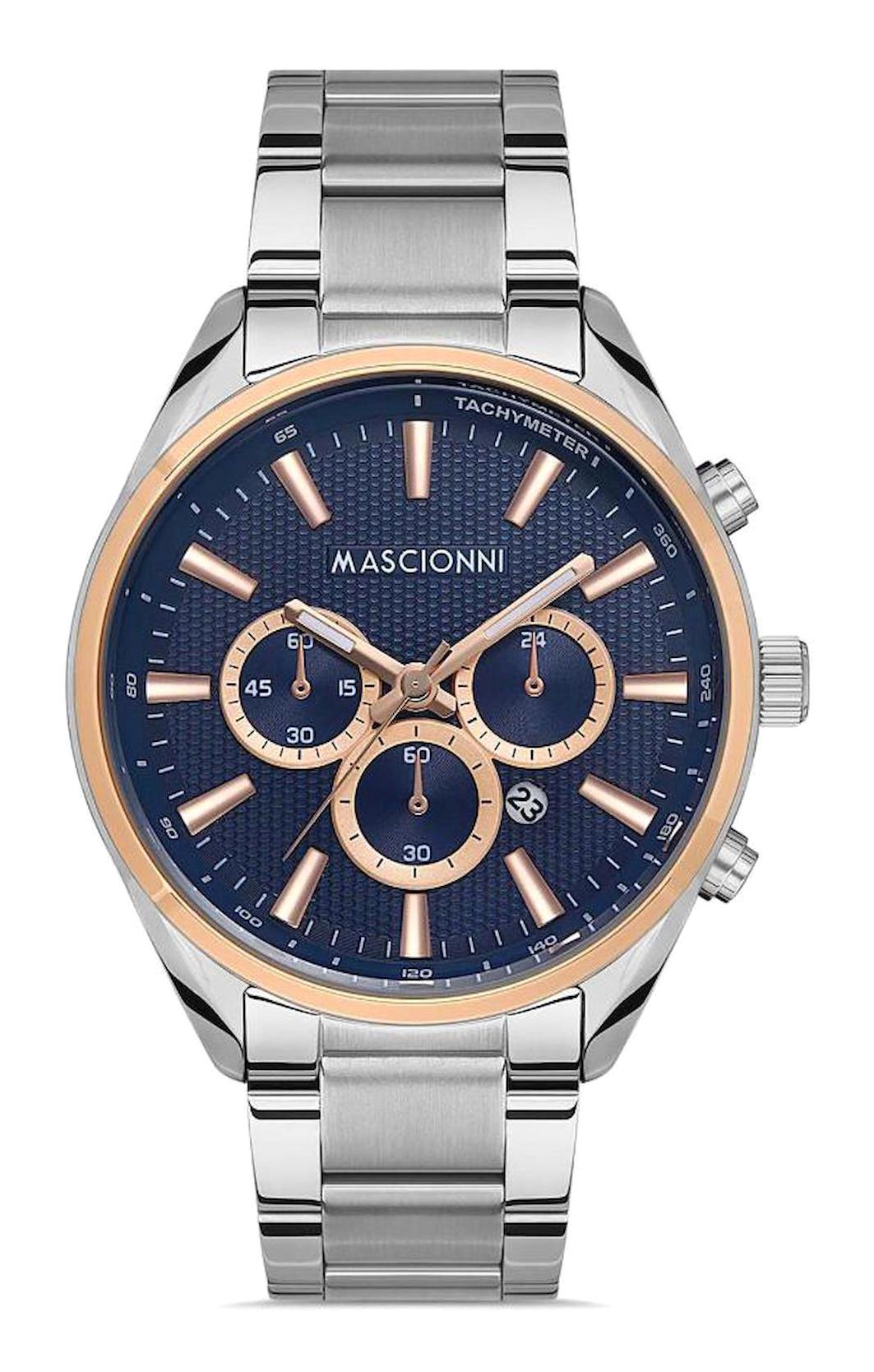 Mascionni M.1.2153.05 Takvimli 45 mm Metal Kordon Analog Erkek Kol Saati