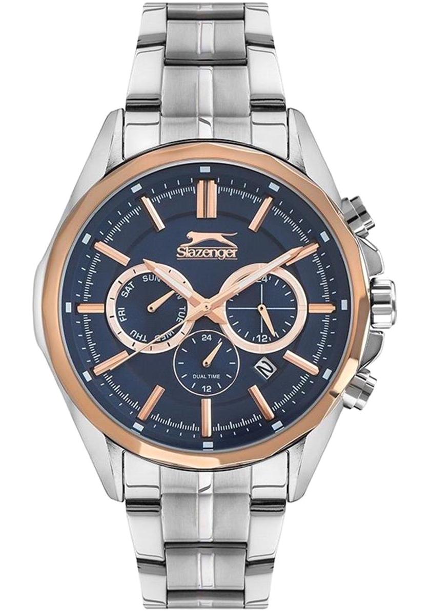 Slazenger SL.09.1898.2.02 Takvimli 44 mm Çelik Kordon Analog Kol Saati