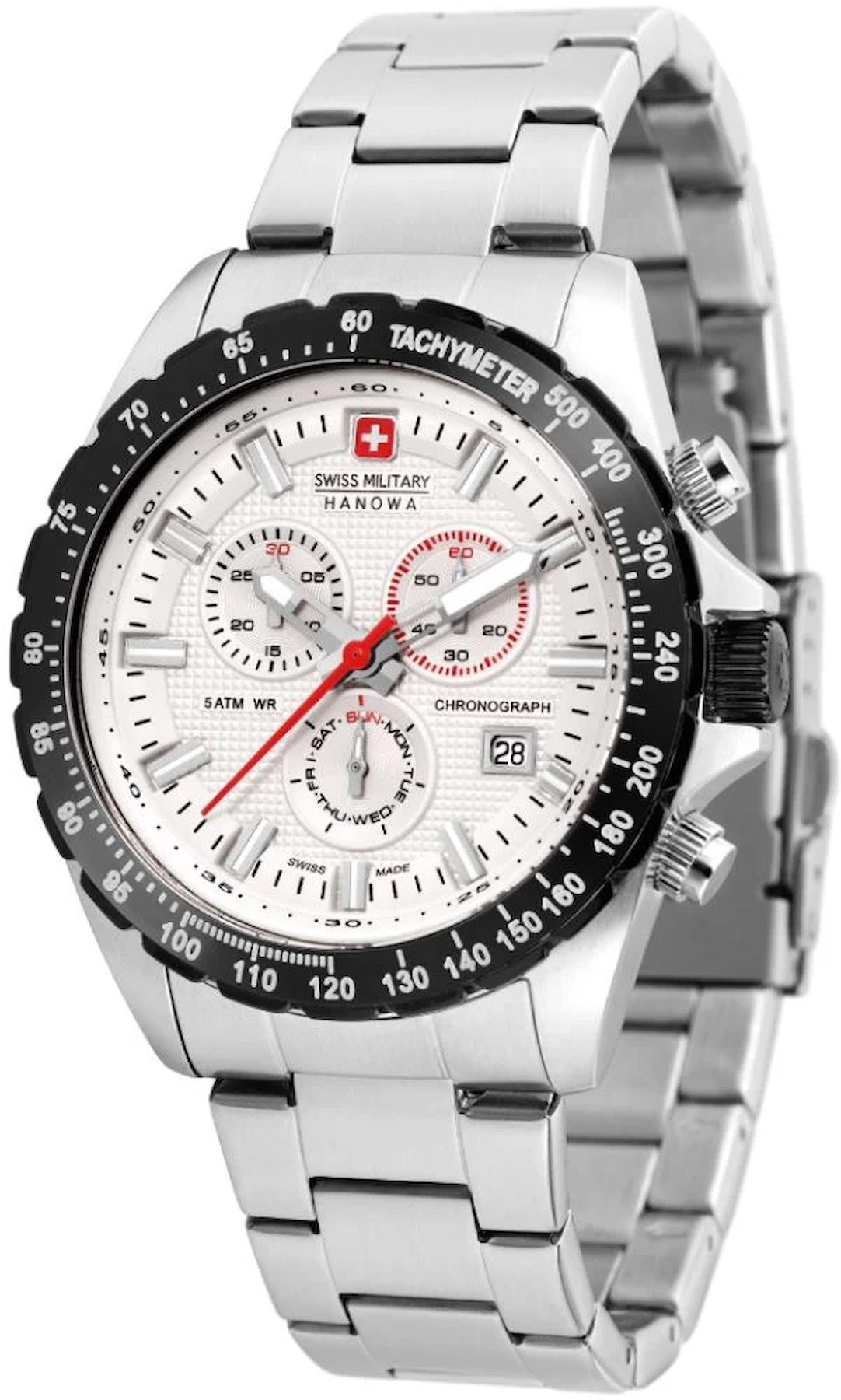 Swiss Military 06-5255.33.001 Takvimli 44 mm Çelik Kordon Analog Kol Saati