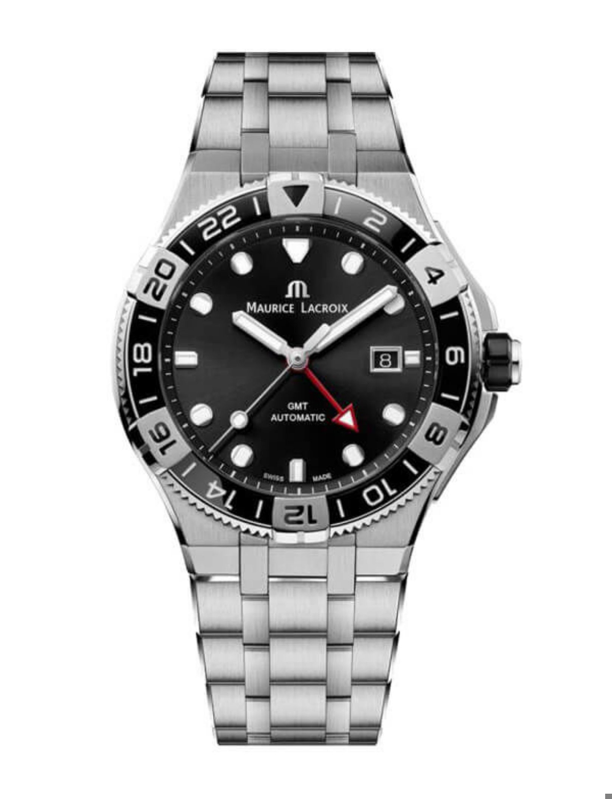Maurice Lacroix ML-AI6158SS002330 Takvimli 43 mm Çelik Kordon Analog Kol Saati