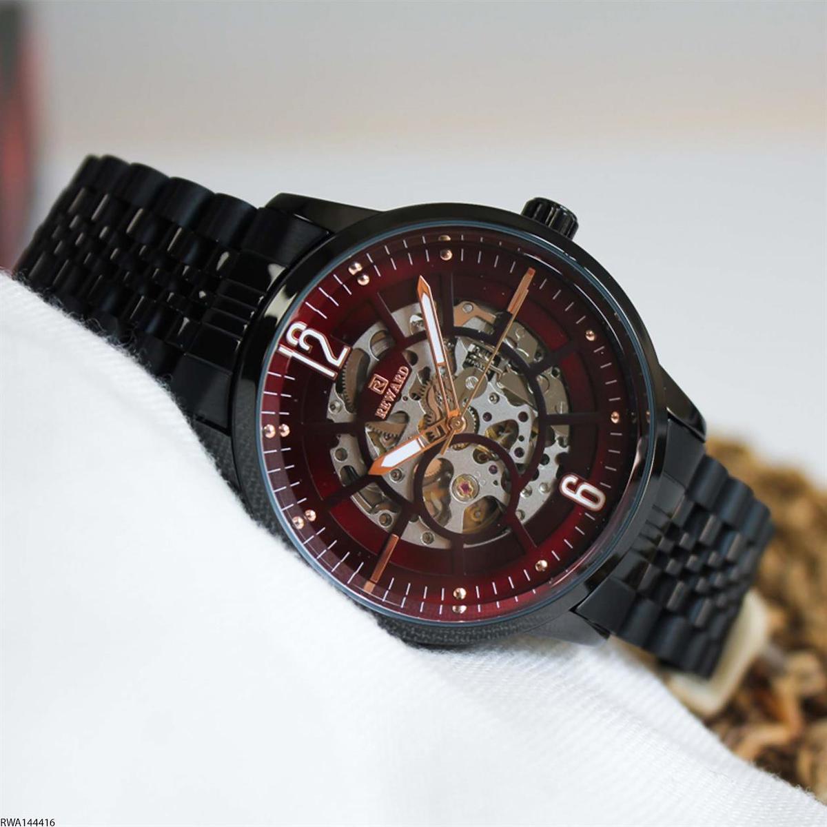 Reward RWA144416 45 mm Siyah Çelik Kordon Analog Erkek Kol Saati