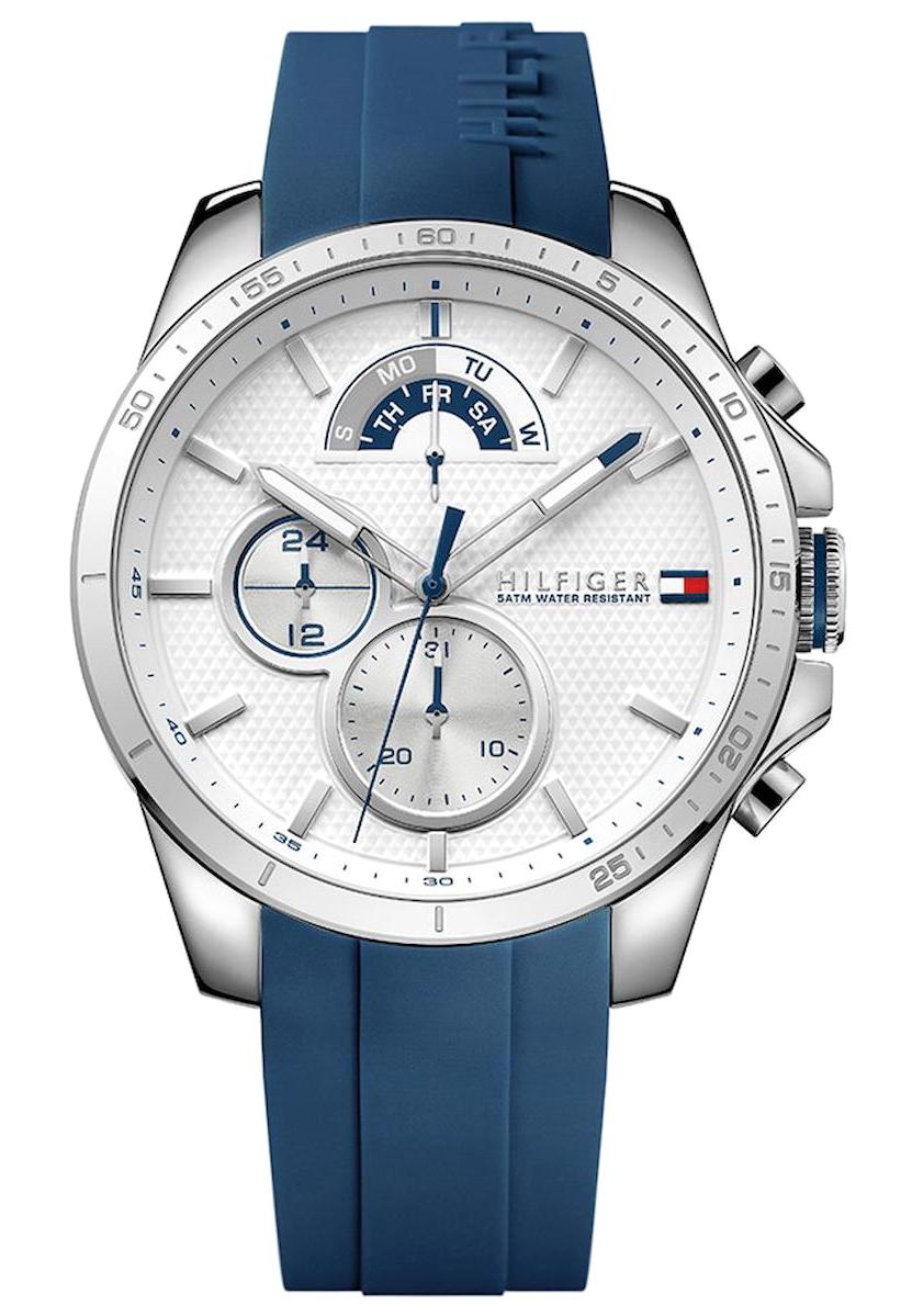 Tommy Hilfiger TH1791349 Takvimli 44 mm Lacivert Çelik Kordon Analog Erkek Kol Saati
