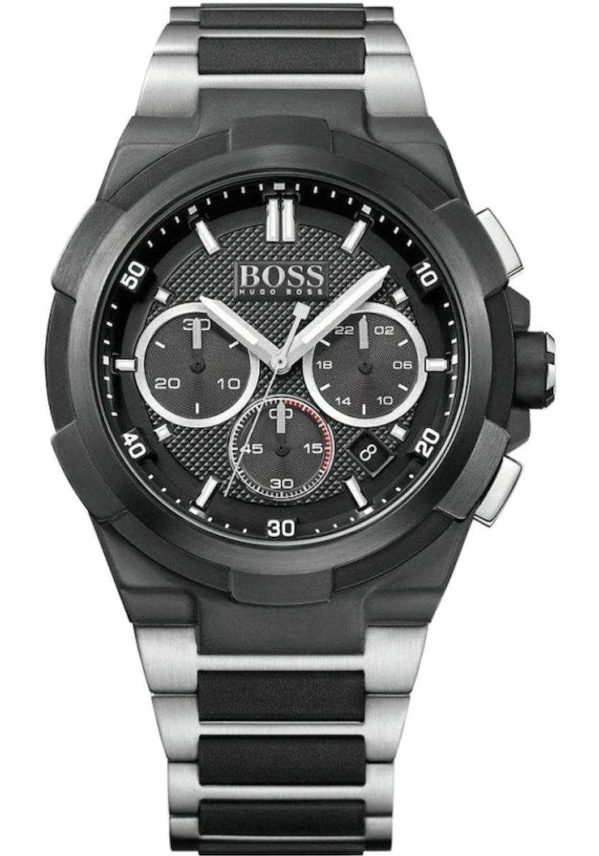 Hugo Boss HB1513368 Pusulalı Takvimli 42 mm Gri-Siyah Çelik Kordon Analog Erkek Kol Saati