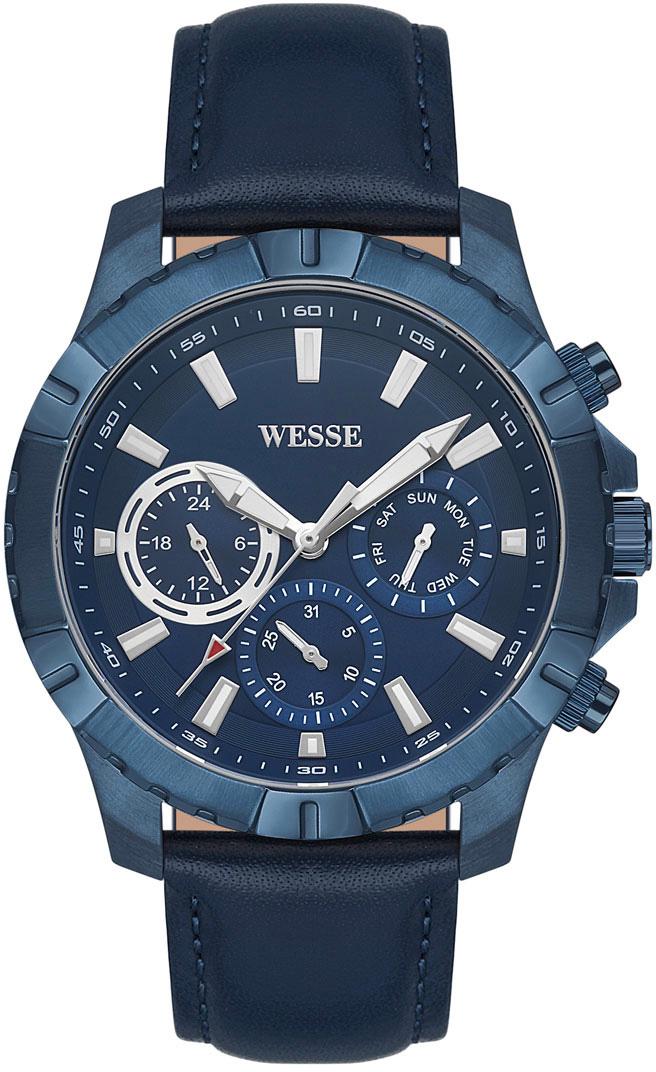 Wesse WWG600303L Lacivert Deri Kordon Analog Kol Saati