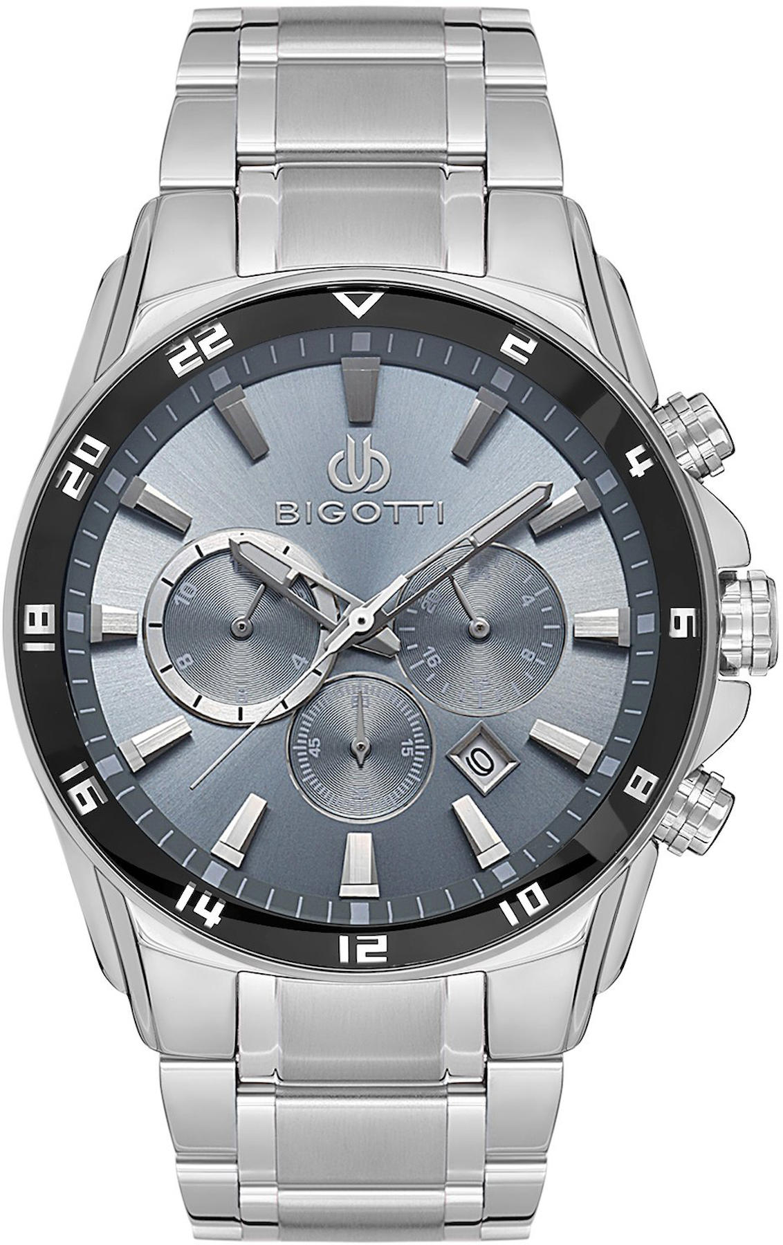 Bigotti BG.1.10544-4 Takvimli 46 mm Çelik Kordon Analog Kol Saati