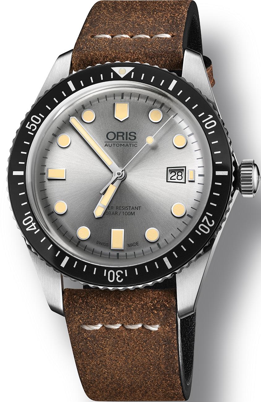 Oris 733-7720-4051-07-5-21-02 Takvimli 42 mm Kahverengi Deri Kordon Analog Kol Saati