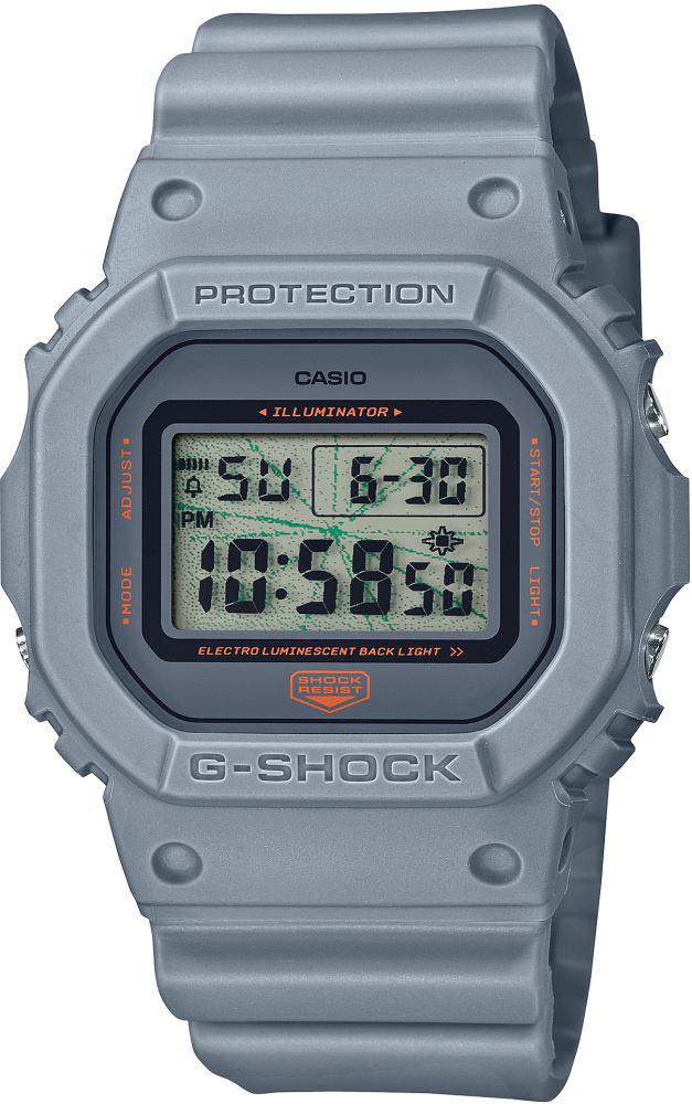 Casio DW-5600MNT-8DR Takvimli 43 mm Gri Plastik Kordon Dijital Erkek Kol Saati