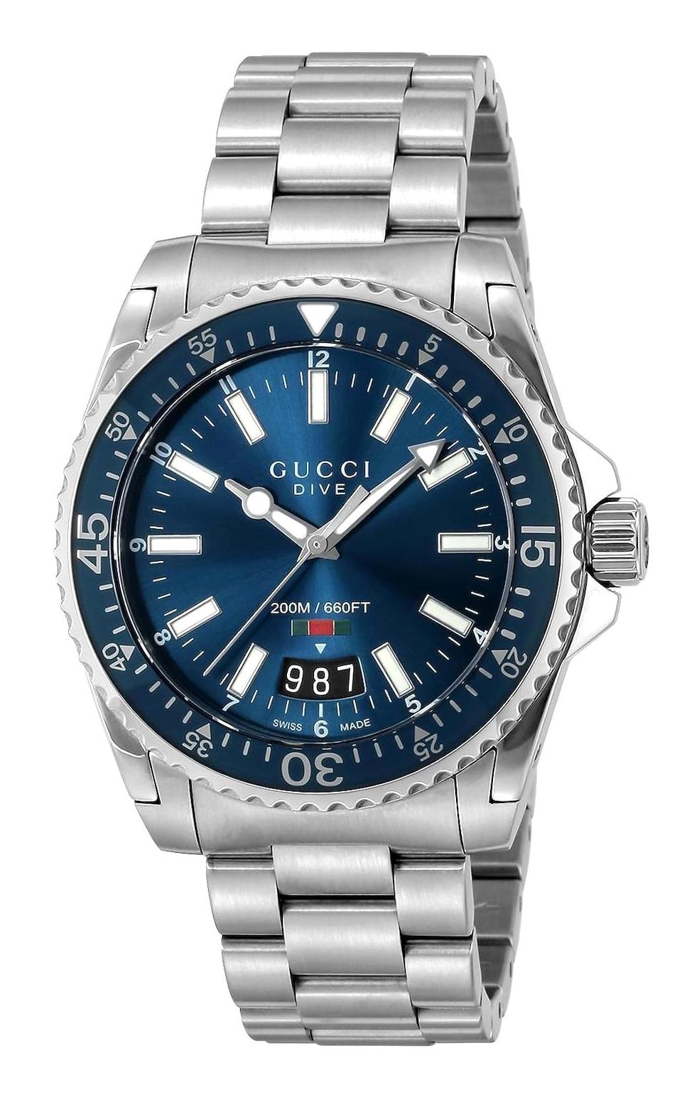 Gucci YA136311 Takvimli 40 mm Çelik Kordon Analog Erkek Kol Saati