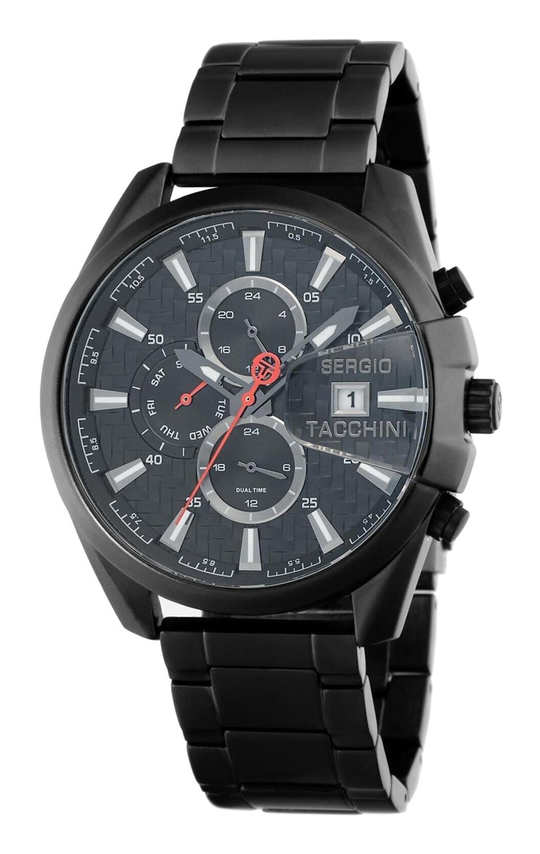 Sergio Tacchini ST.1.10050.3 Takvimli 40 mm Siyah Çelik Kordon Analog Erkek Kol Saati