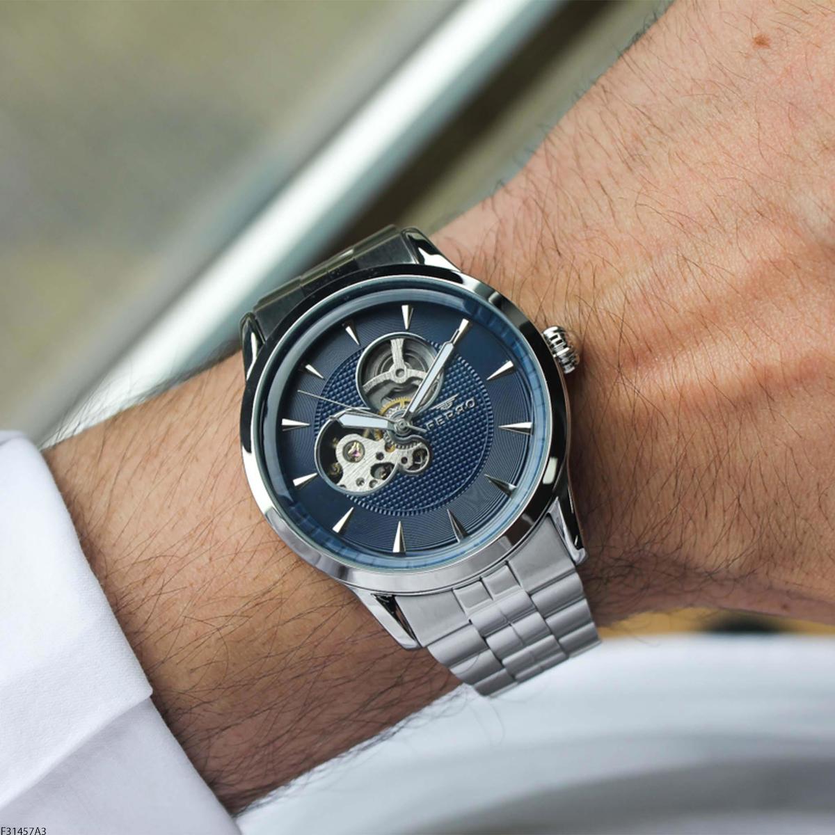 Ferro FM31457A3 42 mm Çelik Kordon Analog Erkek Kol Saati