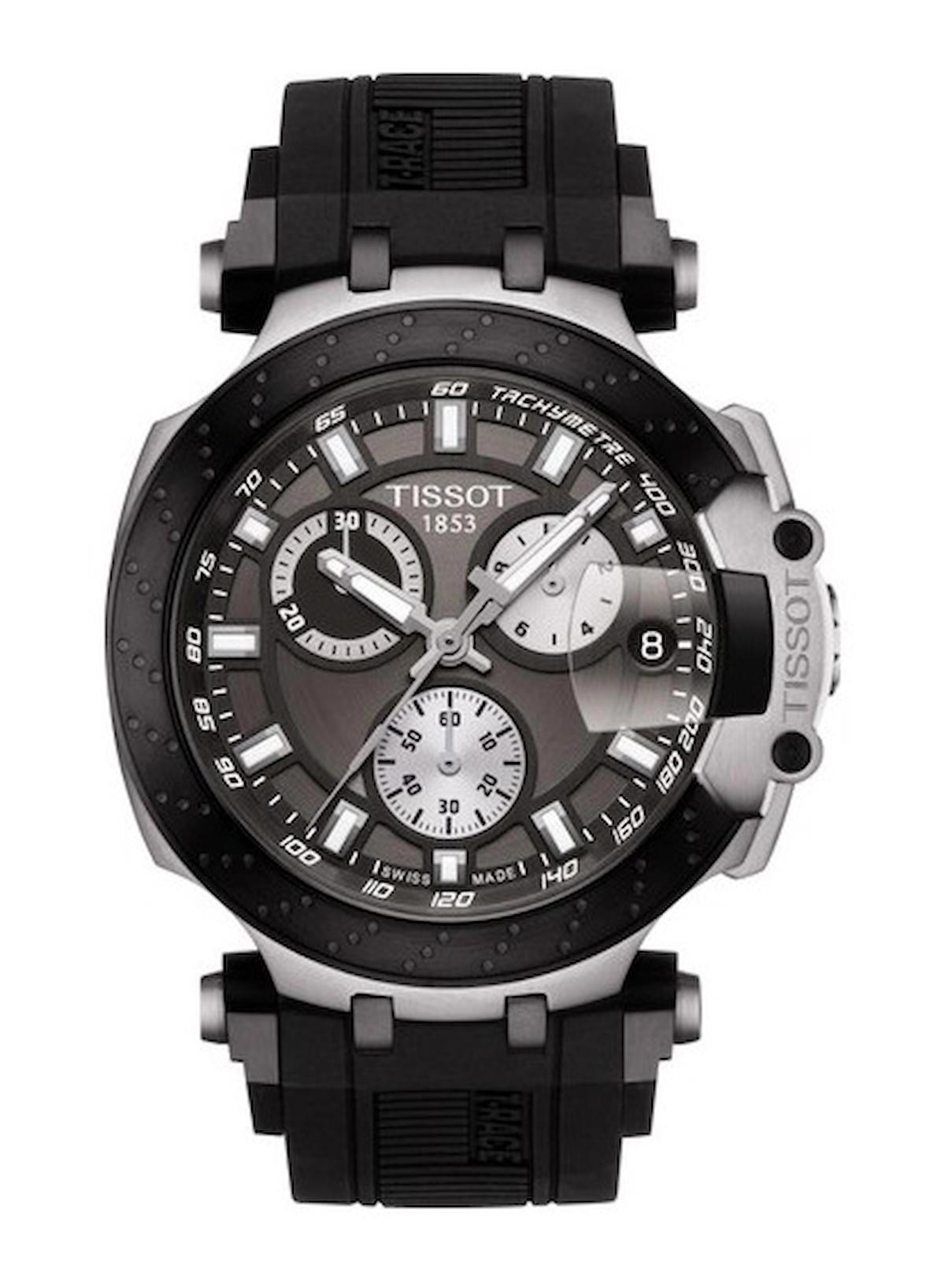 Tissot T1154172706100 Takvimli 44 mm Siyah Silikon Kordon Analog Erkek Kol Saati