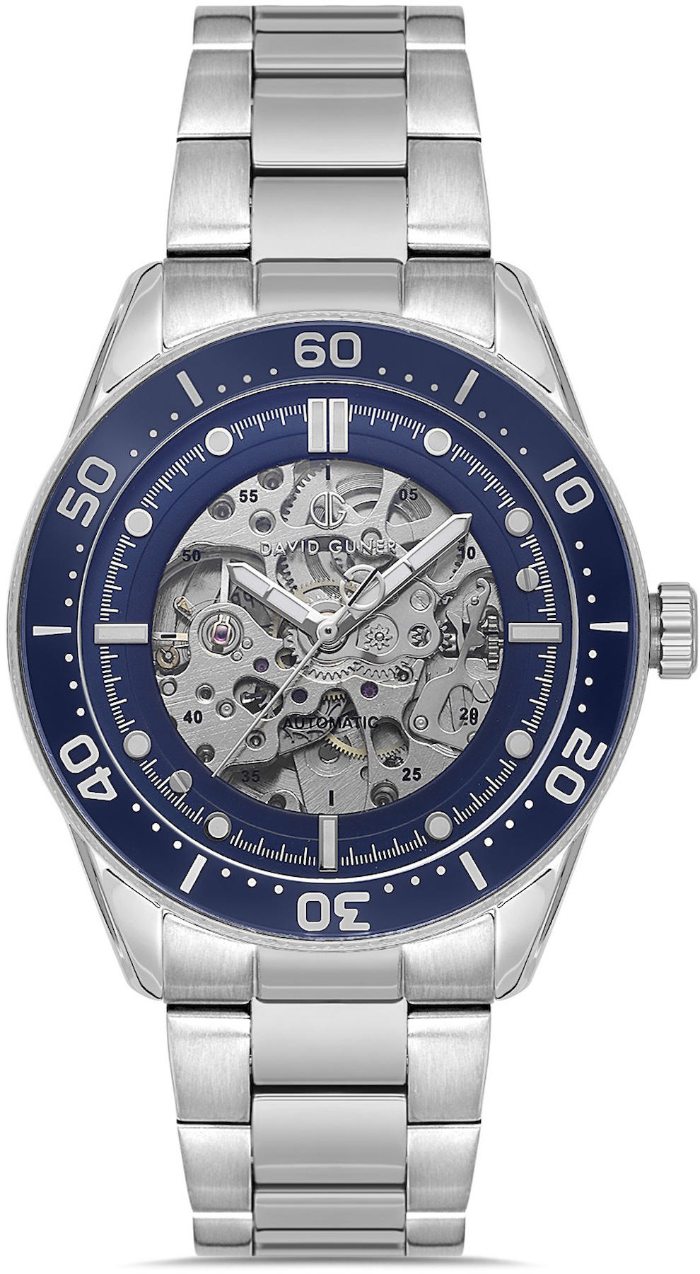 David Guner DG-8675GA-A3 Takvimli 42 mm Metal Kordon Analog Kol Saati