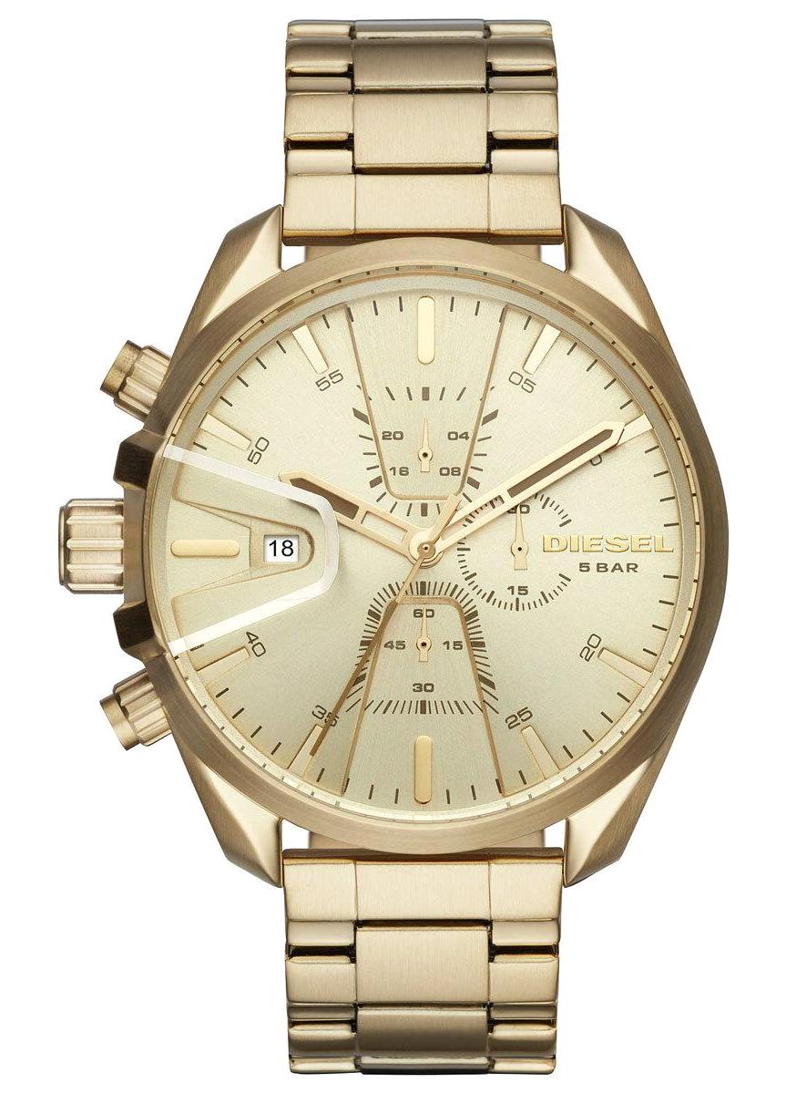 Diesel DZ4475 Takvimli 42 mm Altın Çelik Kordon Analog Erkek Kol Saati