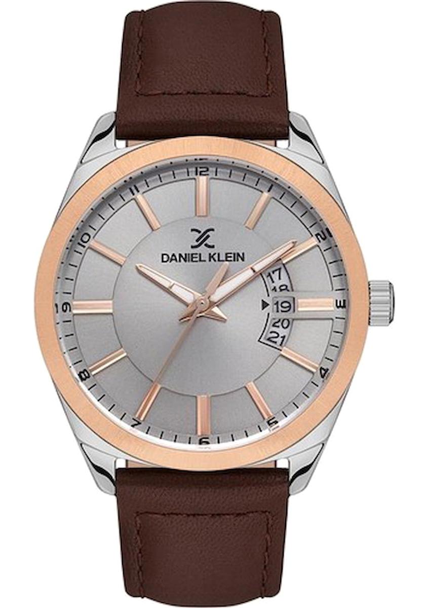 Daniel Klein DK.1.13555-3 Takvimli 42 mm Kahverengi Deri Kordon Analog Erkek Kol Saati