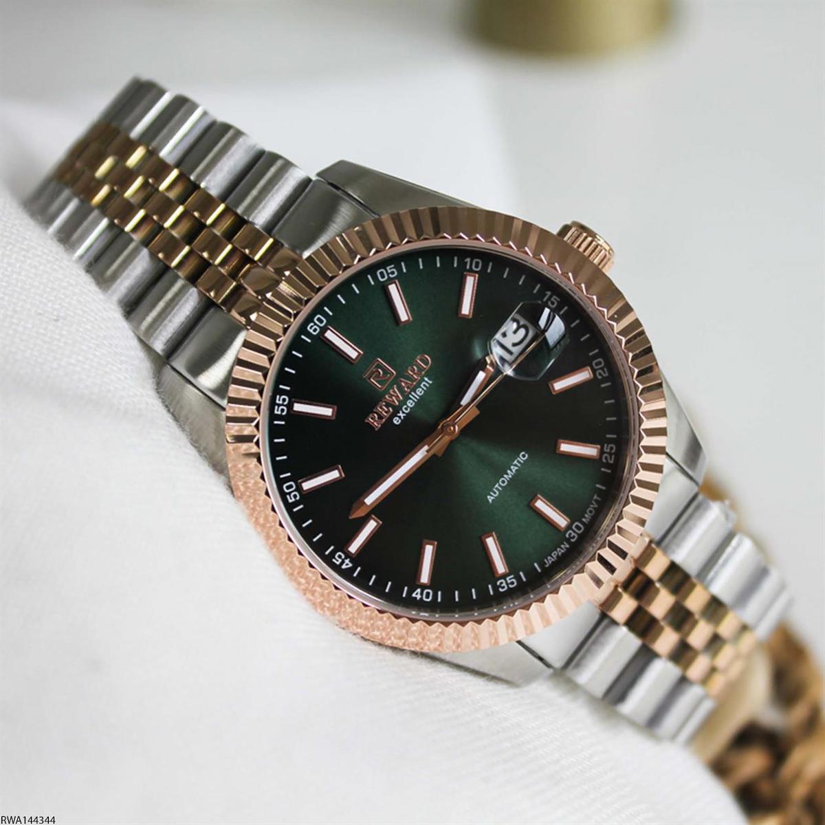 Reward RWA144344 Takvimli 41 mm Gri-Rose Gold Çelik Kordon Analog Erkek Kol Saati
